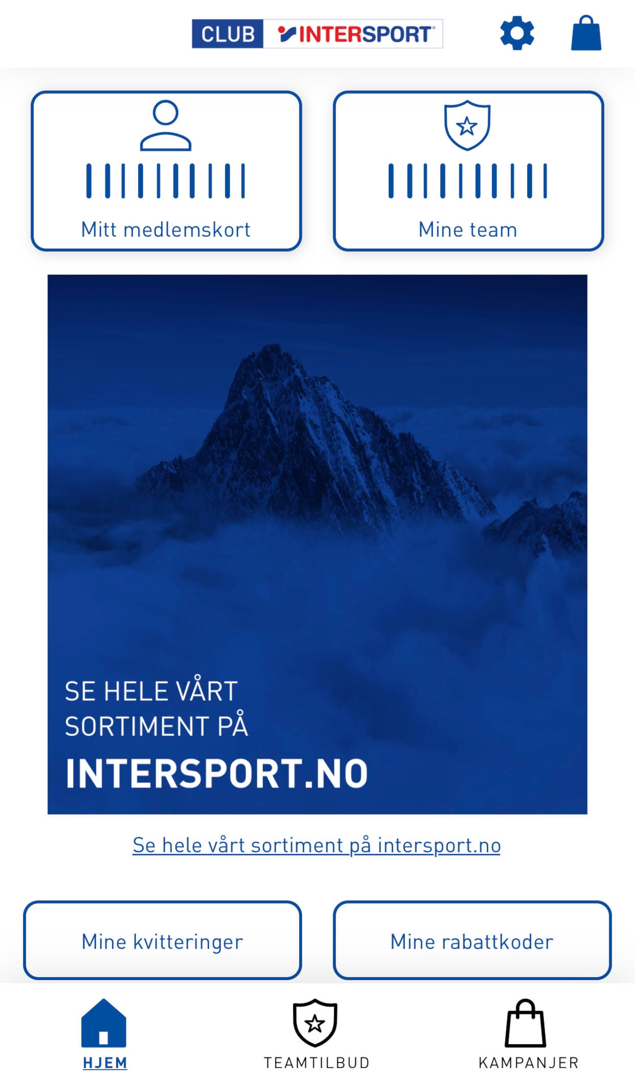 KLUBBKORT INTERSPORT MANDAL